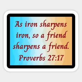 Bible Verse Proverbs 27:17 Sticker